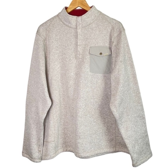 Woolrich Other - Woolrich 1/4 Snap T Drifter Knit Pullover Sweater Heather Knit Oatmeal Neutral